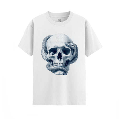 Camiseta Hombre White Skull Snake