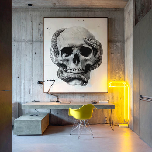 Cuadros Skull Snake The Mecanico