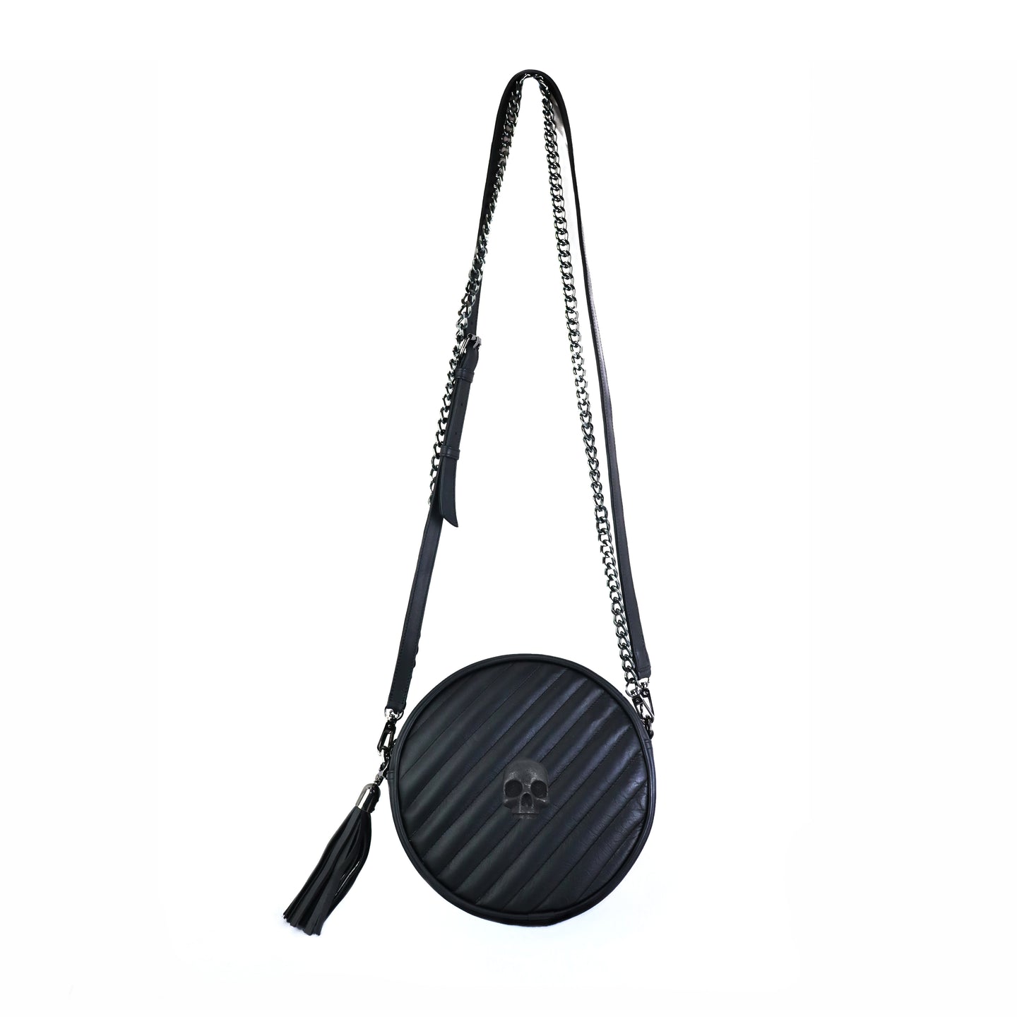BOLSA CUERO FANTASY METALLIC SKULL