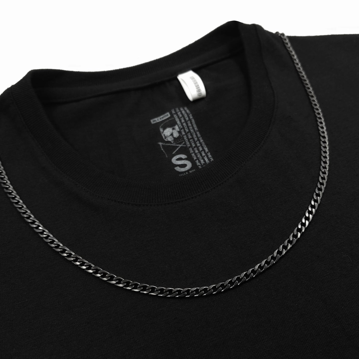 COLLAR CADENA STEEL BLACK THIN