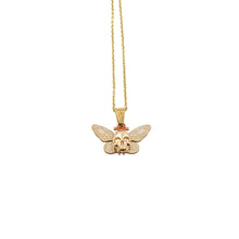 Cargar imagen en el visor de la galería, COLLAR BUTTERFLY ACERO CRÁNEO INCRUSTADO