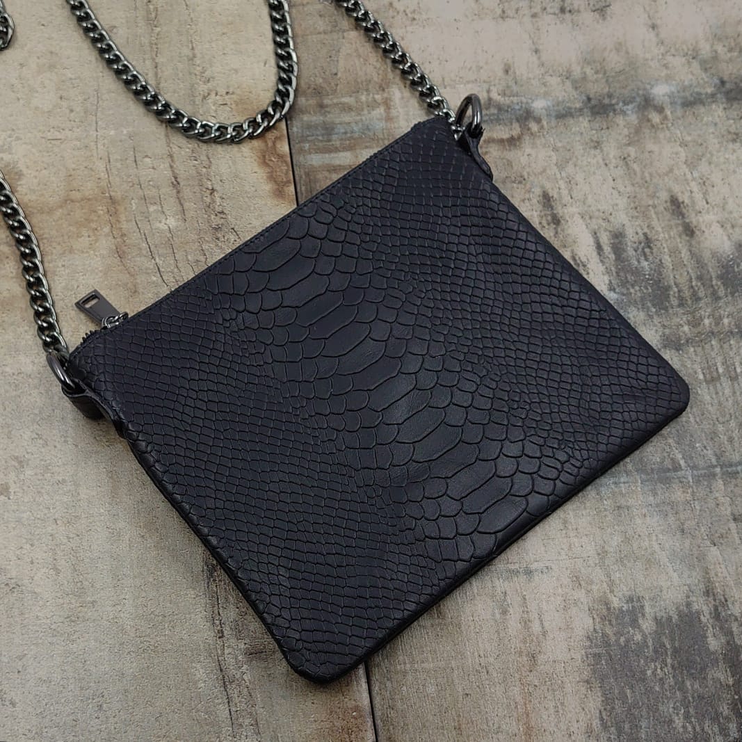 BOLSA CUERO EFECTO LAGARTO