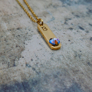COLLAR LETRA DE ACERO SWAROVSKI