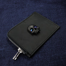 Cargar imagen en el visor de la galería, CARTERA MONEDERO SKULL GEO CON CRISTAL SWAROVSKI INSCRUSTADO