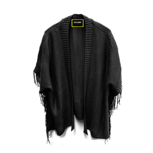 PONCHO BLACK TEJIDO